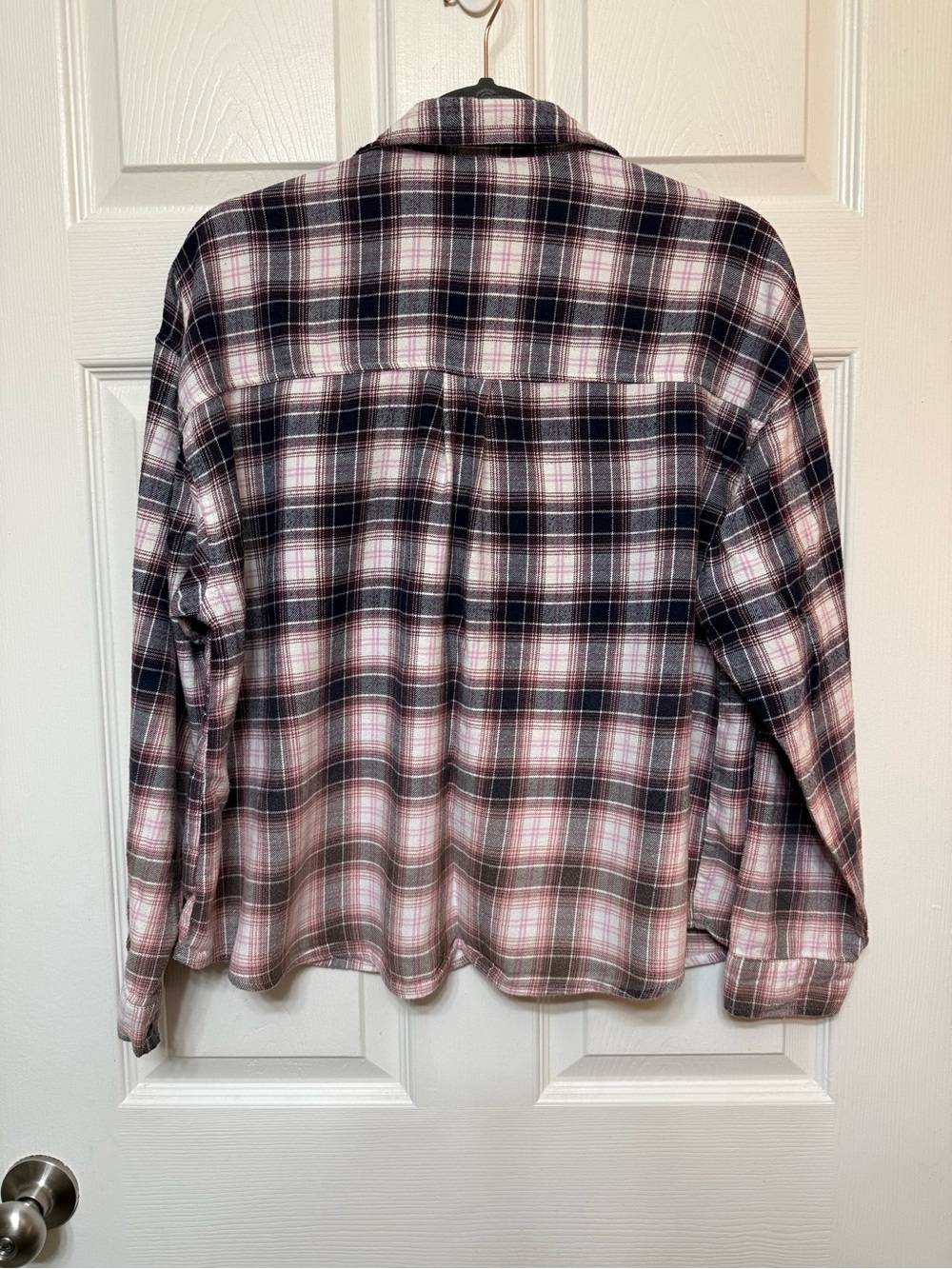 Forever 21 Black and Pink Plaid Button-Down Shirt - Picture 2 of 4